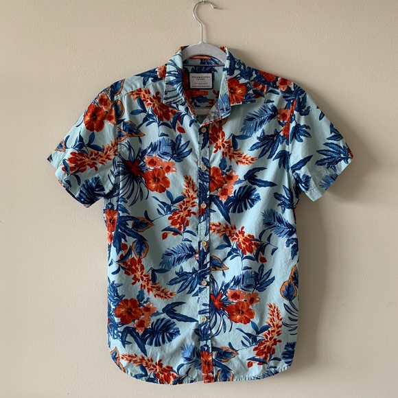 Denim & Flower Other - Mens Short Slv Floral Button Dwn Sz - S